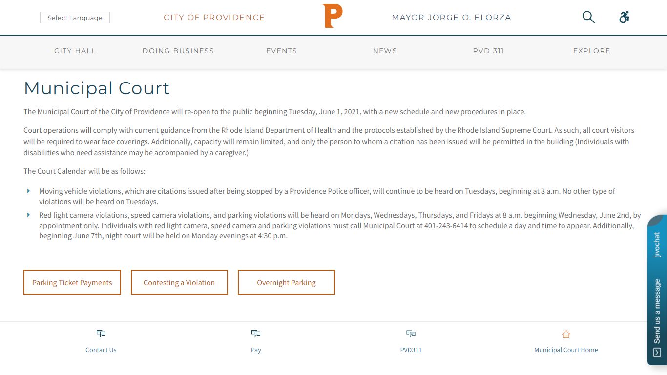 City of Providence Municipal Court - City of Providence